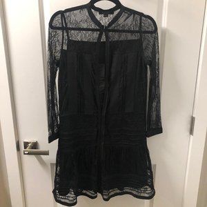 All Saints Black Lace Dress